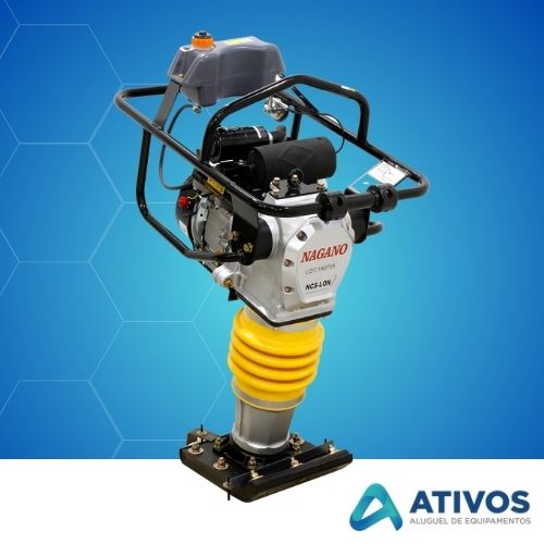 Compactador de Solo gasolina 4 tempos- Ativos Aluguel de equipamentos, máquinas e ferramentas para locação para obra, construção, pintura, jardinagem e limpeza em Campinas, Valinhos, Vinhedo