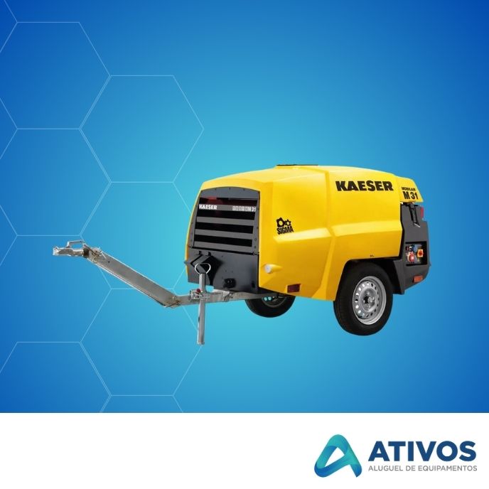 Compressor a AR - Ativos Aluguel de equipamentos, máquinas e ferramentas para locação para obra, construção, pintura, jardinagem e limpeza em Campinas, Valinhos, Vinhedo