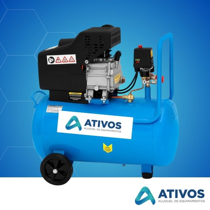 Compressor de Ar - Ativos Aluguel de equipamentos, máquinas e ferramentas para locação para obra, construção, pintura, jardinagem e limpeza em Campinas, Valinhos, Vinhedo